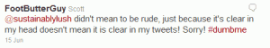 Scott (FootButterGuy) on Twitter Scott (FootButterGuy) on Twitter